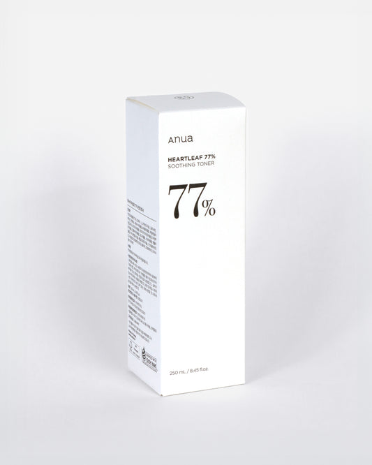 Anua Heartleaf 77% Soothing Toner – Tónico calmante con 77% de extracto de Heartleaf para reducir la sensibilidad, hidratar y equilibrar la piel.